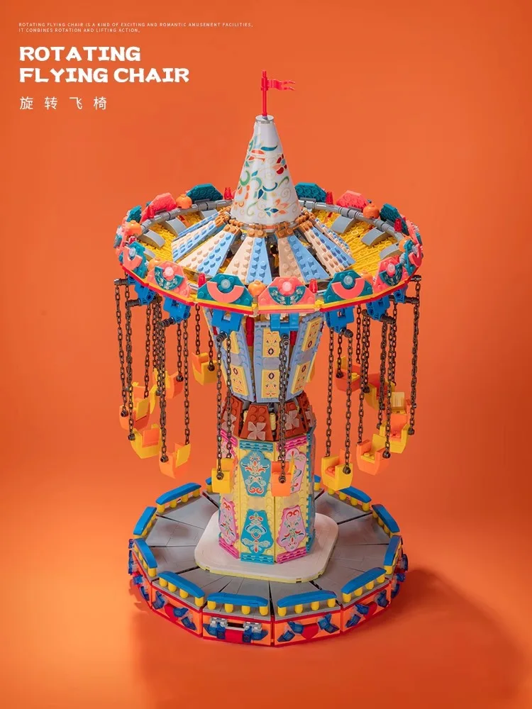 2848PCS Creative Expert Amusement Park Building Blocks Electric Rotating Flying Chair Model Assembly Toys Children Birthday Gift 2848PCS Creative Expert Amusement Park Building Blocks Electric Rotating Flying Chair Model Assembly Toys Children Birthday Gift