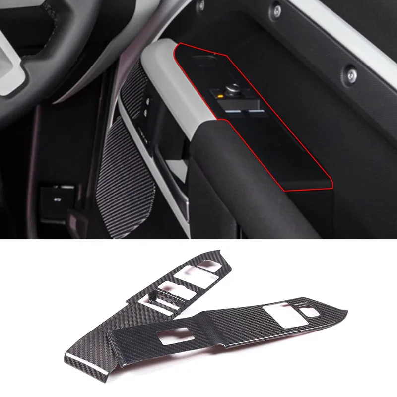 Window Lift Switch Protect Trim Frame Cover Sticker Carbon Fiber Kit Car Interior Stickers Fit For LR Defender 90 Versions 20-23
Window Lift Switch Protect Trim Frame Cover Sticker Carbon Fiber Kit Car Interior Stickers Fit For LR Defender 90 Versions 20-23