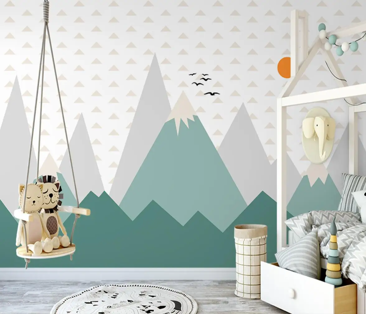 

Custom papel de parede 3d Geometric Peak wallpapers for Children's Room Mural Wallpaper Restaurant Clubs KTV Bar Modern Murals