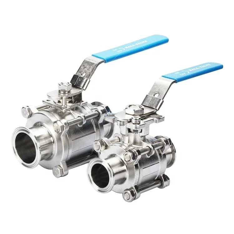 

SS316 1.5 Inch Stainless Steel Sanitary Low Platform Full Bore PTFE Seat 3 PC Tri-Clamp End Ball Valve For Food And Beverage