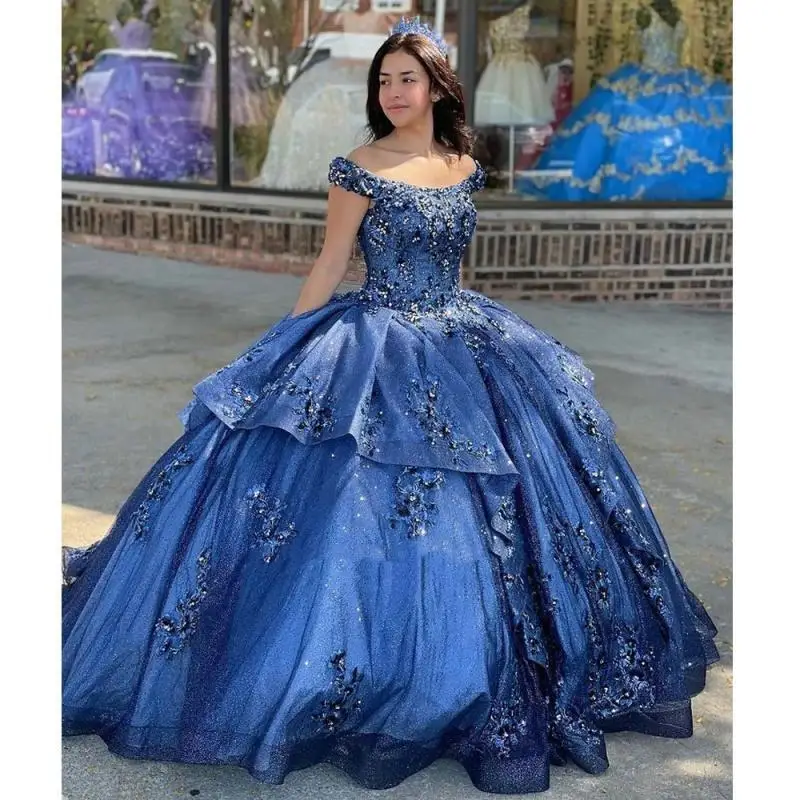 Navy Blue Quinceanera Dress 2024 Cap Sleeve Mexican Sequins Beading Crystals Puffy Sweet 16 Vestidos De
Navy Blue Quinceanera Dress 2024 Cap Sleeve Mexican Sequins Beading Crystals Puffy Sweet 16 Vestidos De