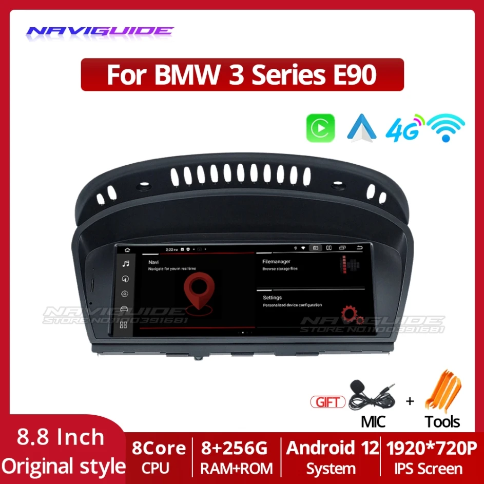 NAVIGUIDE Wireless CarPlay Android Auto Car Multimedia Player For BMW 3 Series E90/E91/E92/E93 CCC/CIC System Head Unit BT FM
NAVIGUIDE Wireless CarPlay Android Auto Car Multimedia Player For BMW 3 Series E90/E91/E92/E93 CCC/CIC System Head Unit BT FM