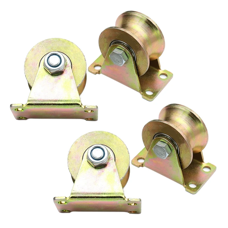 4 Pcs 2 Inch U-Groove Track Wheel Sliding Door Roller for Inverted Track Rolling Gate Industrial Machines Wire Rope Rail
4 Pcs 2 Inch U-Groove Track Wheel Sliding Door Roller for Inverted Track Rolling Gate Industrial Machines Wire Rope Rail