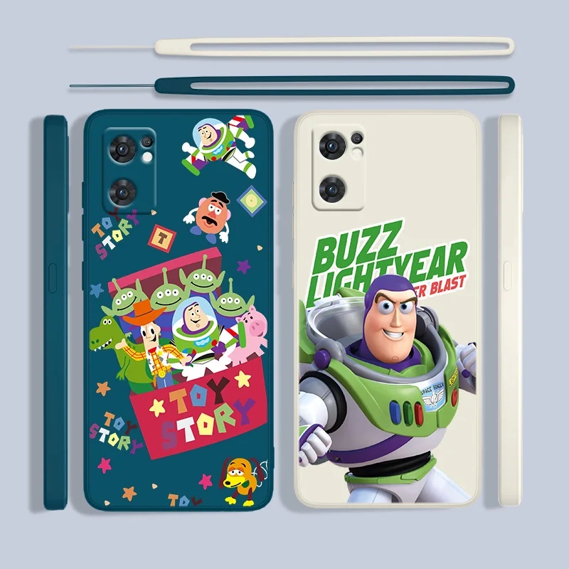

NEW Toy Story Cute Anime Phone Case For OPPO Find X5 X3 X2 Lite Pro Neo A96 A94 A93 A77 A76 A74 A73 Liquid Left Rope Cover