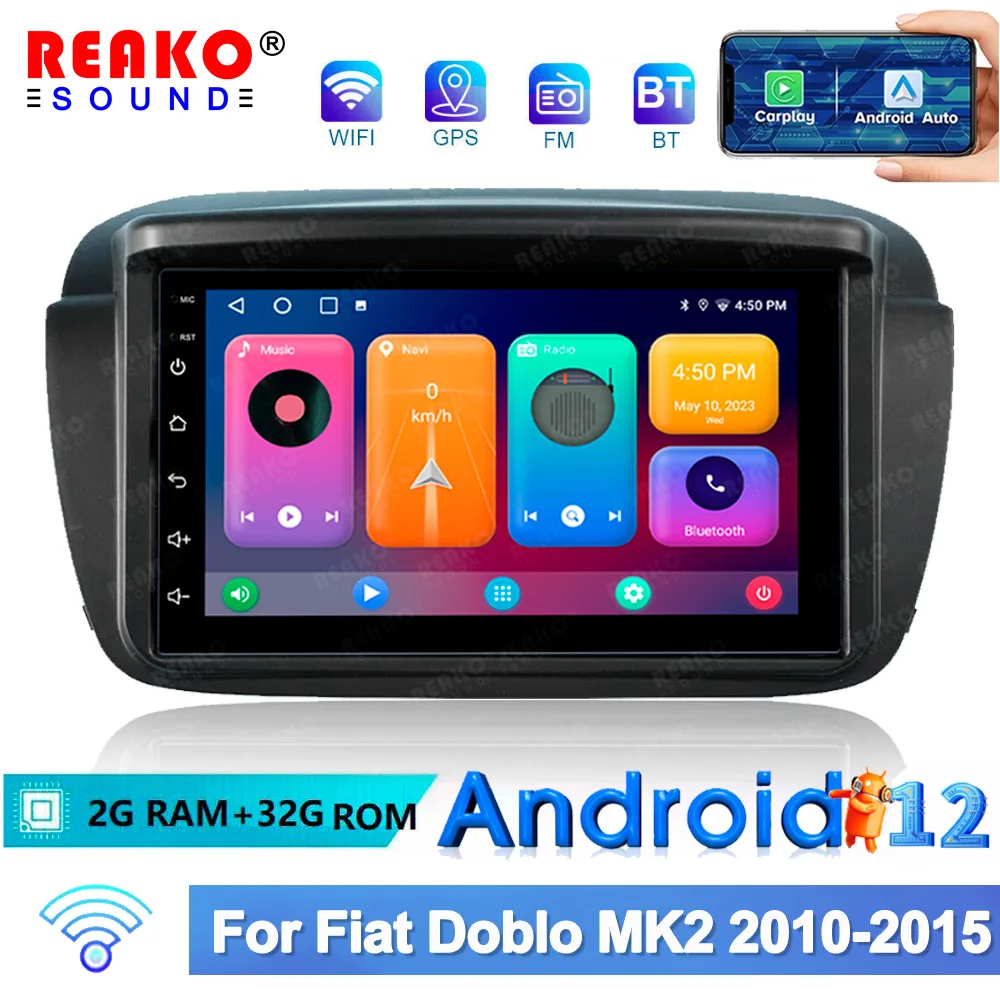 

Car Multimedia Player for Fiat Doblo MK2 2010-2015 Opel Combo 2011-2018 2 Din Android Stereo Car Radio GPS Head Unit Autoradio