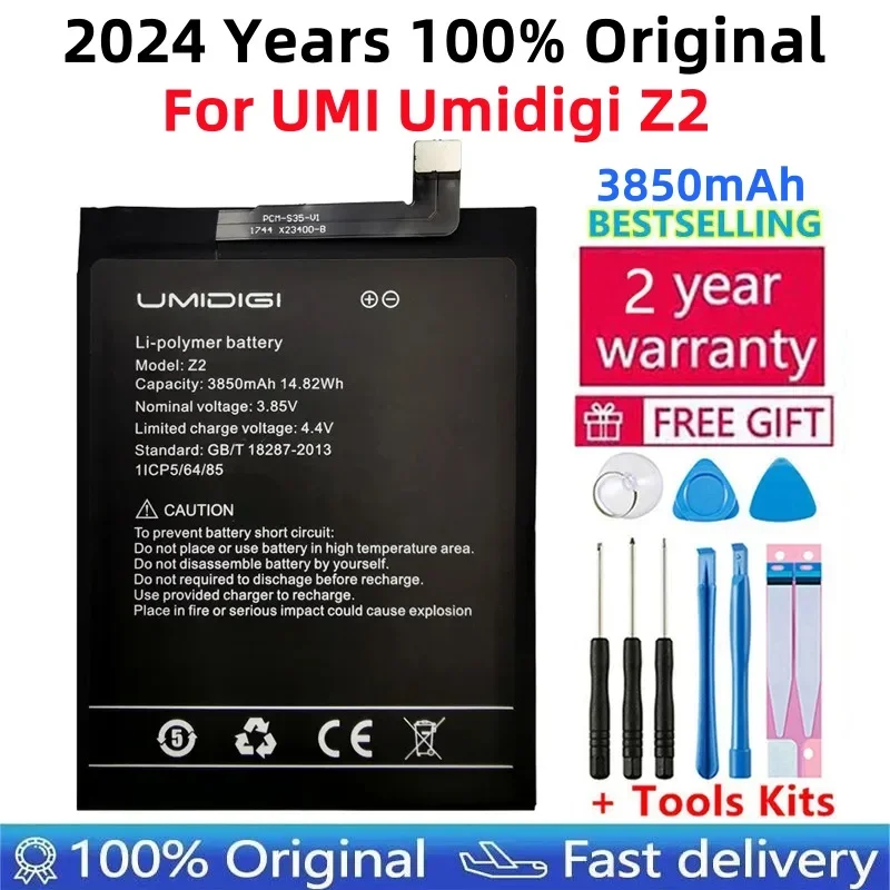 

2024 Years 100% Original High Quality 3850mAh Replacement Battery For UMI UMIDIGI Z2 Cell Phone Batteries Bateria+Free Tools