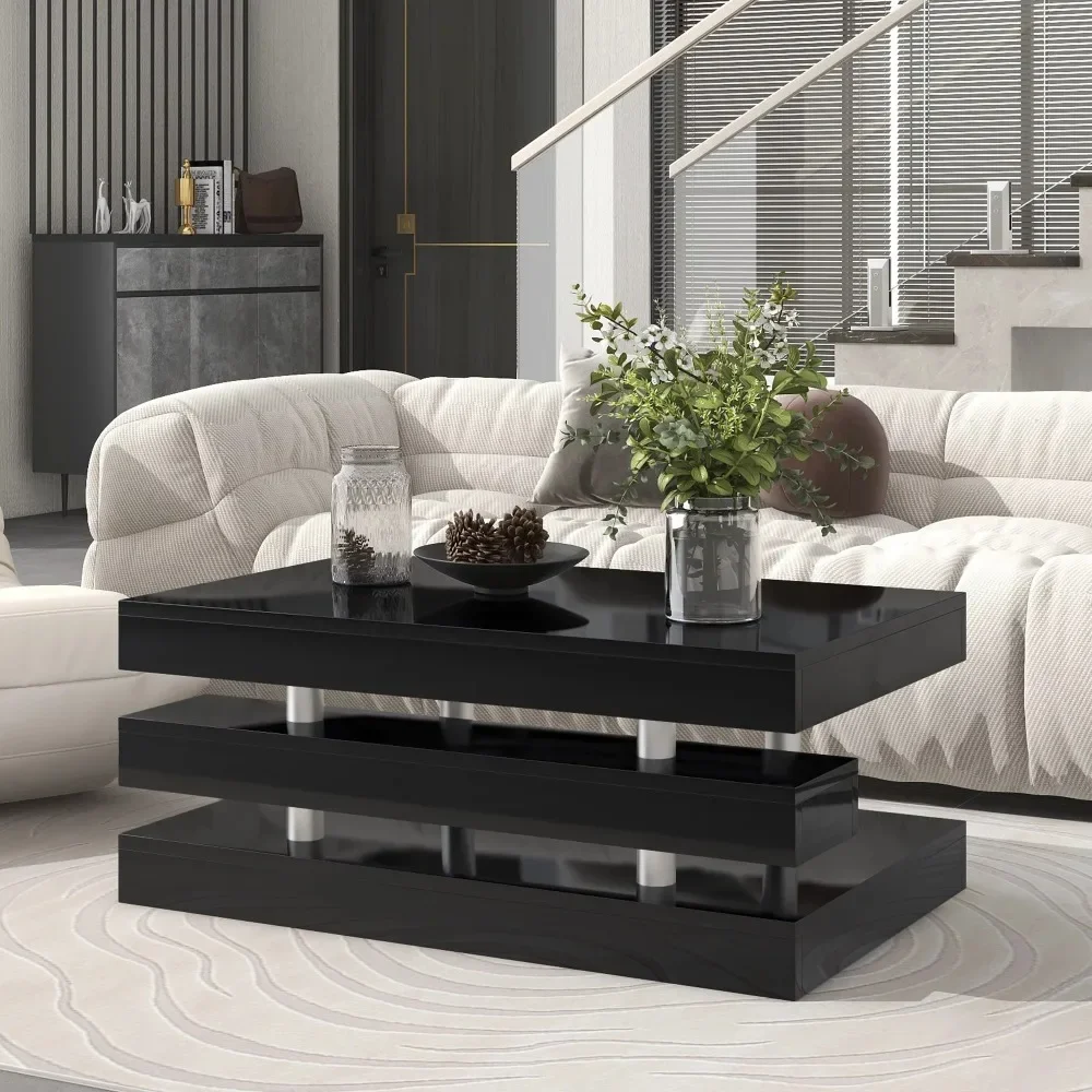 

Minimalist Design Center Table for Living Room Hall Coffee Table BLACK Modern Coffee Tables Dining Mesas Low Wood Luxury Home