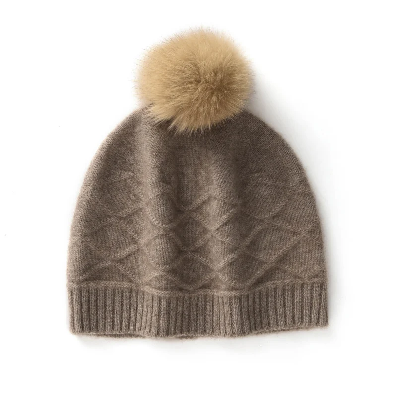 MERRILAMB-Gorro de caxemira de inverno feminino, chapéu Pom de malha, exterior, quente, caveira casual, gorros, gorro
MERRILAMB-Gorro de caxemira de inverno feminino, chapéu Pom de malha, exterior, quente, caveira casual, gorros, gorro