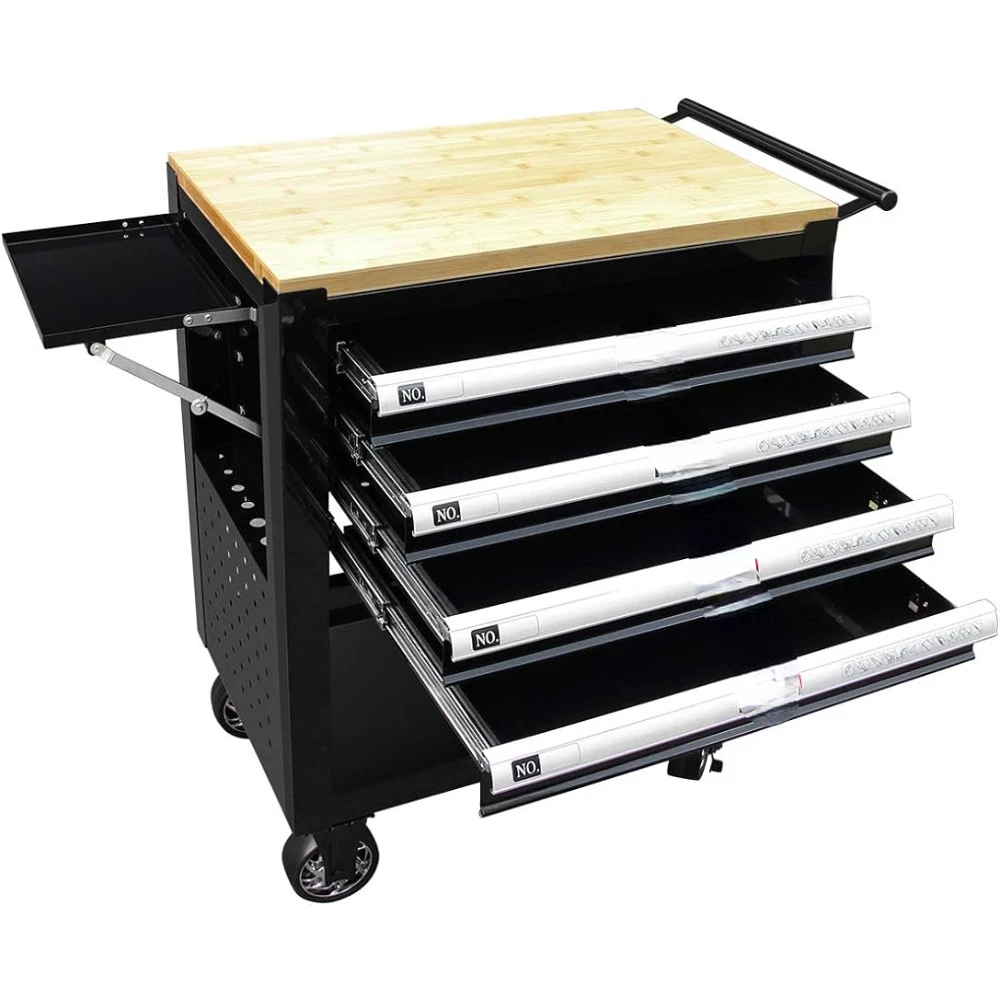 30" W 37" H 18" D Large Capacity 4-Drawer Chest Rolling Tool Cart Locking Swivel Cabinet (TOOLS-00003) with Keys US
30" W 37" H 18" D Large Capacity 4-Drawer Chest Rolling Tool Cart Locking Swivel Cabinet (TOOLS-00003) with Keys US