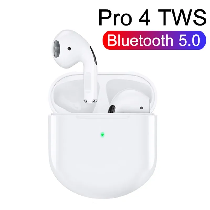 Pro4 TWS Bluetooth Earphones Hi-Fi Wireless Headphones In-Ear Stereo Earbuds Hands-Free Headset For most of cell Phones iphone |