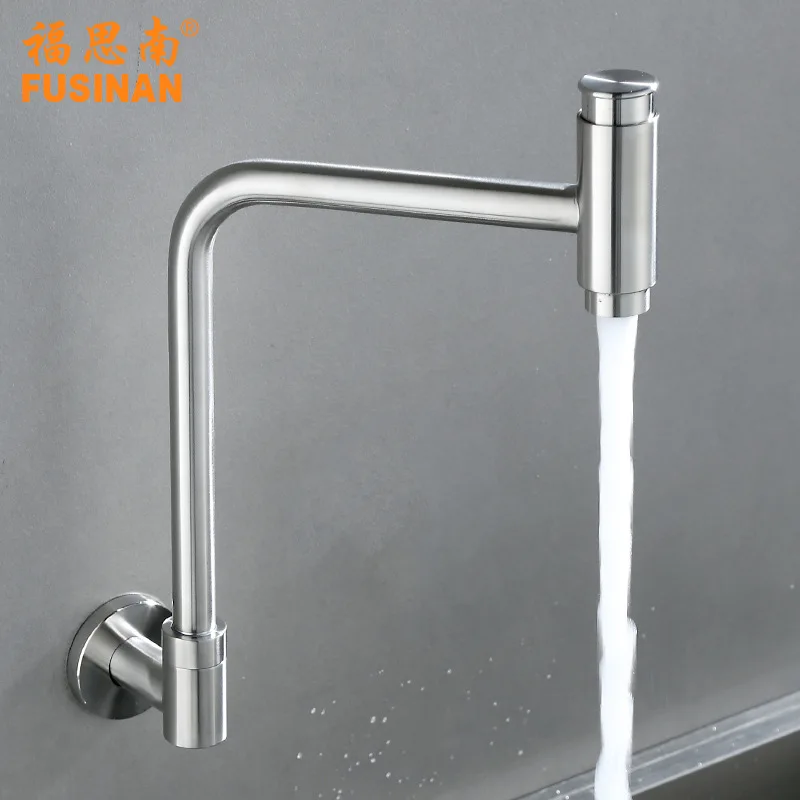 304 Stainless Steel Kitchen Single Cooling Faucet Vegetable Wash Basin Sink Wash Basin Wall Entry Button Single Cooling Faucet
304 Stainless Steel Kitchen Single Cooling Faucet Vegetable Wash Basin Sink Wash Basin Wall Entry Button Single Cooling Faucet