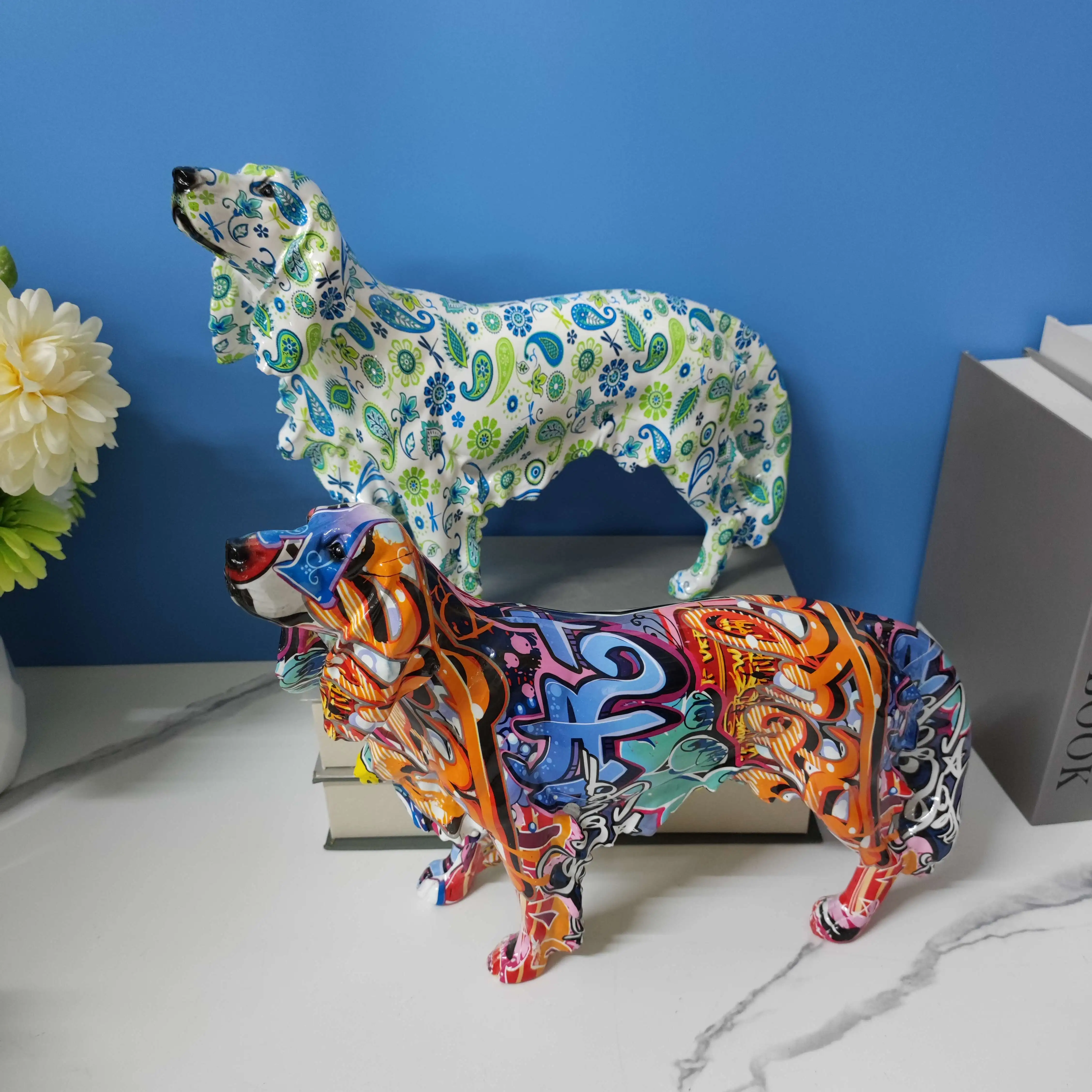 Creative Home Modern Graffiti Painted Colorful Dachshund Dog Decoration Wine Cabinet Office Decoration Desktop Decor Craft
Creative Home Modern Graffiti Painted Colorful Dachshund Dog Decoration Wine Cabinet Office Decoration Desktop Decor Craft