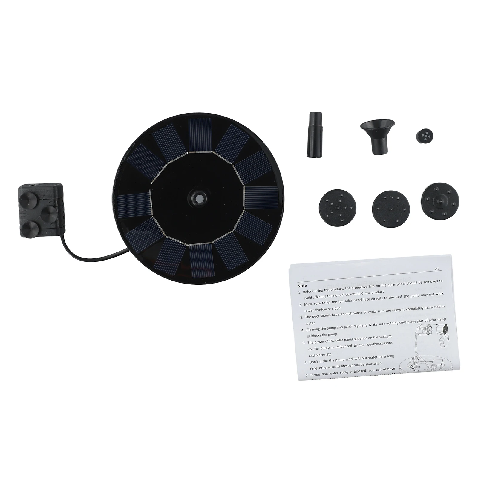 Eco-friendly Bird Bath Solar Fountain Fountain Pool 150L/H 50cm Height Floating Design High Quality 130mm Diameter
Eco-friendly Bird Bath Solar Fountain Fountain Pool 150L/H 50cm Height Floating Design High Quality 130mm Diameter
