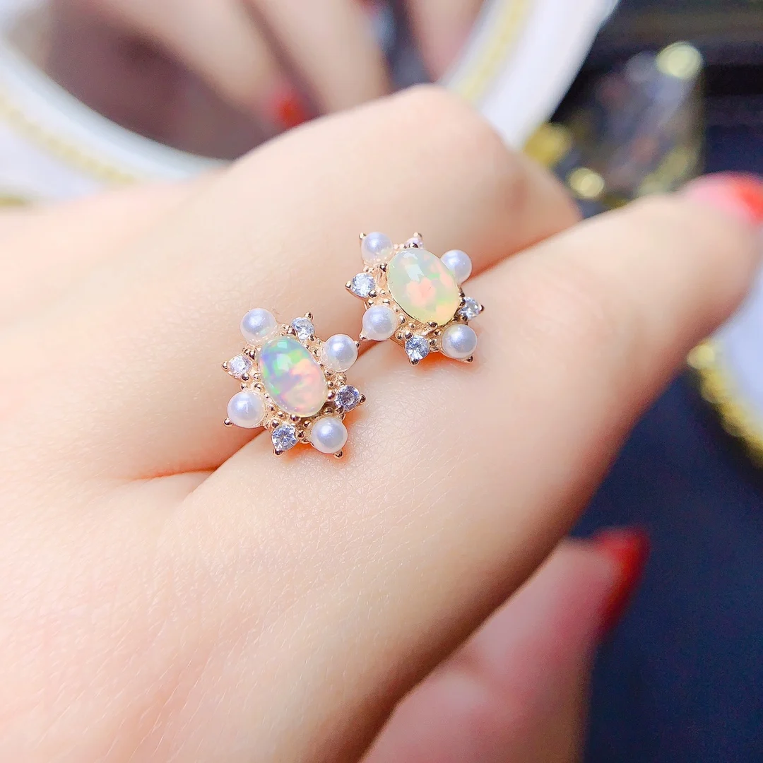 Natural Opal Earrings Women's Silver 925 Earrings Women's Wedding Gems Free Shipping Earrings Sterling Certified Jewelry
Natural Opal Earrings Women's Silver 925 Earrings Women's Wedding Gems Free Shipping Earrings Sterling Certified Jewelry