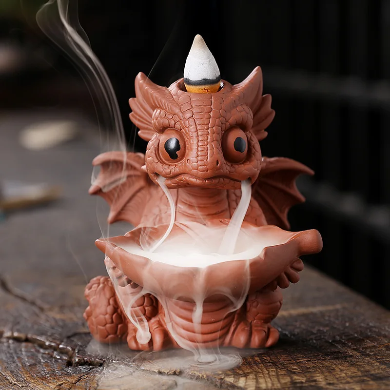 

Amazon Hot-selling European-style Home Accessories Creative Dinosaur Treasure Smoke Reverse Flow Cent Small Ornaments