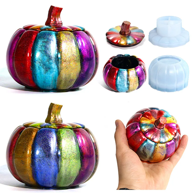 Pumpkin Jar Molds Silicone Halloween Resin Mold With Lid Box Container Trinket Jewelry Holder Candy Storage Epoxy Art Craft Jars
Pumpkin Jar Molds Silicone Halloween Resin Mold With Lid Box Container Trinket Jewelry Holder Candy Storage Epoxy Art Craft Jars