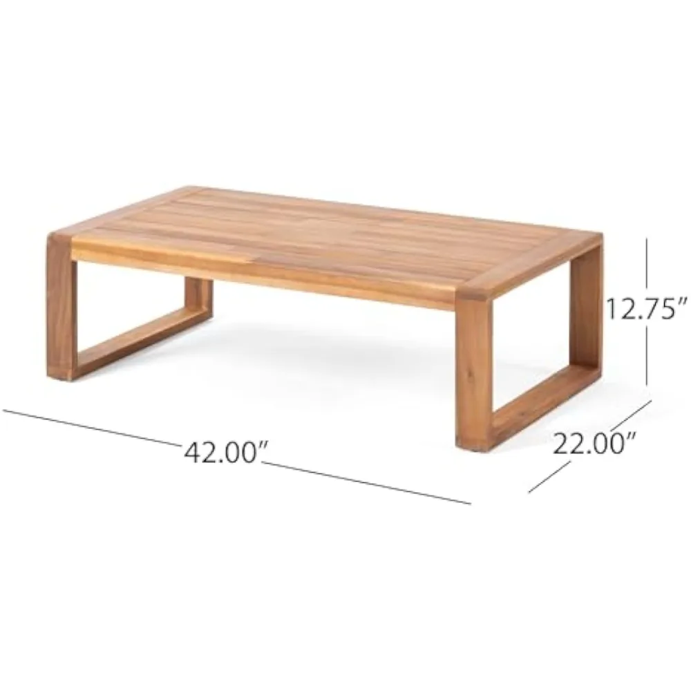 Outdoor Patio Loveseat and Coffee Table Set, Patio Furniture Set with Thick Cushion, Acacia Wood Frame Conversation Set for Gard Outdoor Patio Loveseat and Coffee Table Set, Patio Furniture Set with Thick Cushion, Acacia Wood Frame Conversation Set for Gard