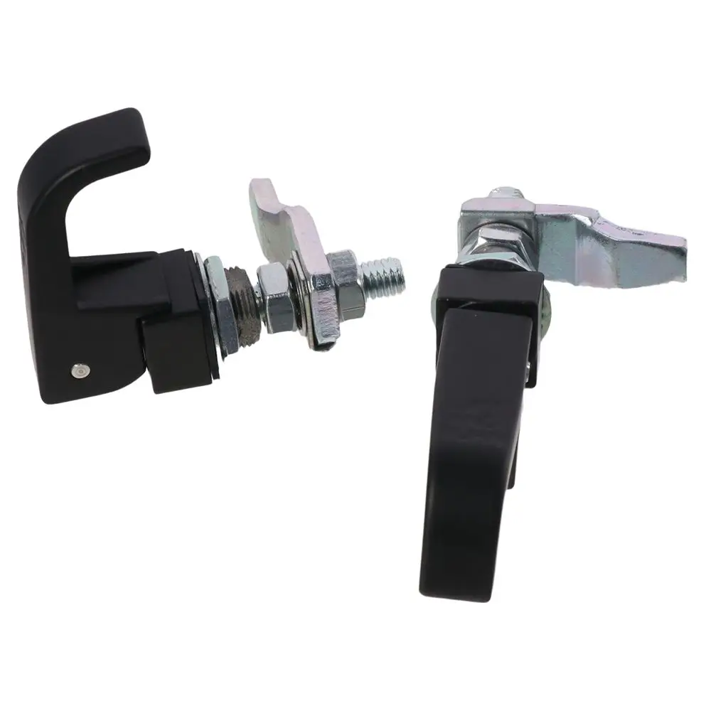 

2PCS Stainless Steel Lift and Turn Latches Wear Resistance 2.5"L X 2.1"W Black Adjustable Grip Handle Compression Latch Door
