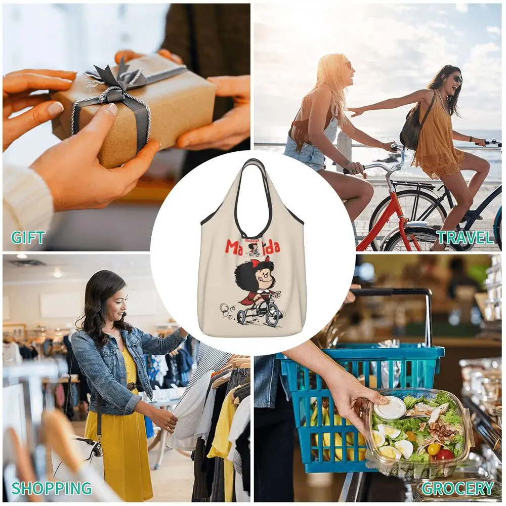 Custom Vintage Mafalda Manga Grocery Shopping Bag 30 Sed2ee14704e0486784001c4e3207fb91O