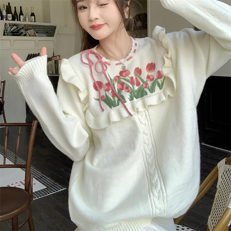 Шикарная Корейская версия, мягкий клейкий женский свитер, Женский пуловер на осень и зиму, джемпер
Шикарная Корейская версия, мягкий клейкий женский свитер, Женский пуловер на осень и зиму, джемпер