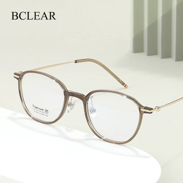 BCLEAR-Monture de lunettes optiques pour femmes, lunettes en titane TR90, temple ultra-léger, belles couleurs, lunettes de mode, nouveauté, 2024 1