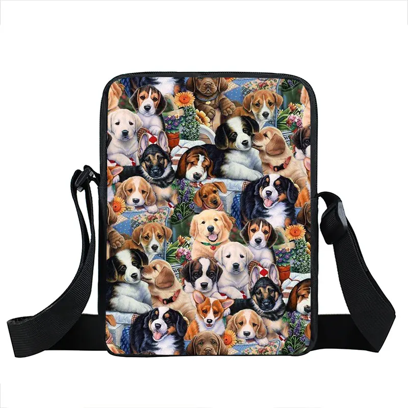 

Dog Labrador Rottweiler Border Collies Shoulder Bag Women leisure Messenger Bags Ladies Cross Bag Travel Girl Satchel Bookbag