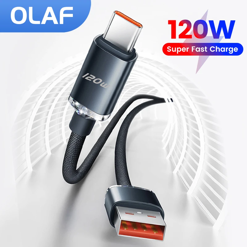OLAF 120W USB C Cable 66W/6A Fast Charging For Huawei Mate 40 30 Pro USB-C Cord For Realme Oneplus Samsung Xiaomi Data Cords
OLAF 120W USB C Cable 66W/6A Fast Charging For Huawei Mate 40 30 Pro USB-C Cord For Realme Oneplus Samsung Xiaomi Data Cords