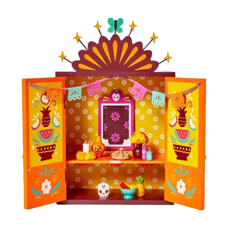 

2023 Day Of The Dead Ofrenda Wooden Box Set Multicolor Altar Ofrenda Supplies With Mini Accessories Dia De Muertos Luis Pinto