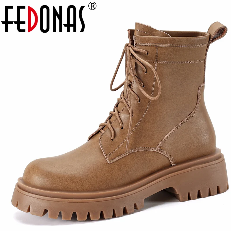 Женские Классические ботильоны FEDONAS, Повседневная Уличная обувь из натуральной кожи на платформе с круглым носком, на шнуровке, Осень-зима
Женские Классические ботильоны FEDONAS, Повседневная Уличная обувь из натуральной кожи на платформе с круглым носком, на шнуровке, Осень-зима