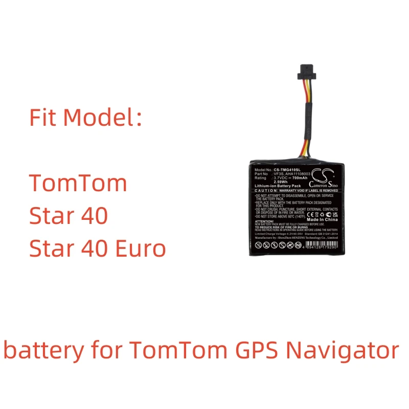 

Li-ion GPS, Navigator battery for TomTom,3.7V,700mAh,Star 40 Star 40 Euro