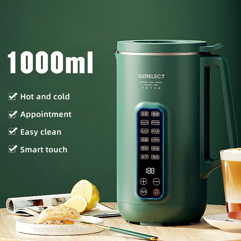 

1000ML Soybean Milk Machine Electric Juicer Blender Mixer Wall Breaking Machine Automatic Heating Cooking Soy Milk Maker 220V