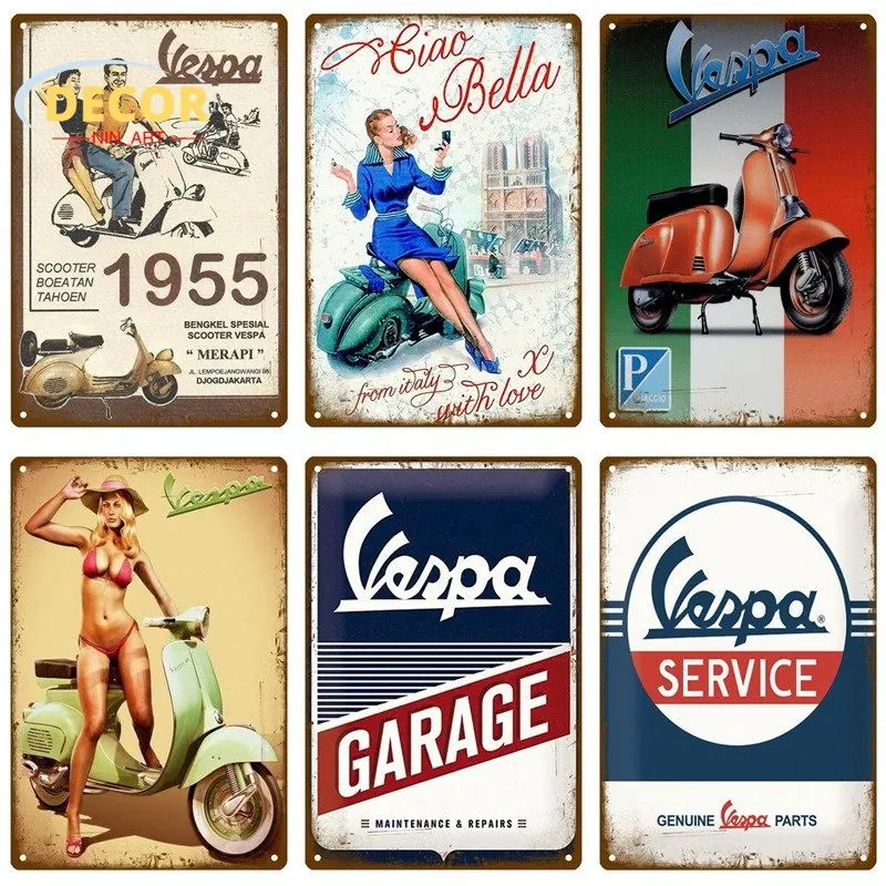 Vespa For The Garage Plaque Metal Sign Vintage Wall Poster Iron Retro Living Room Industrial Hanging Decor Art Tin Signs Plate
Vespa For The Garage Plaque Metal Sign Vintage Wall Poster Iron Retro Living Room Industrial Hanging Decor Art Tin Signs Plate