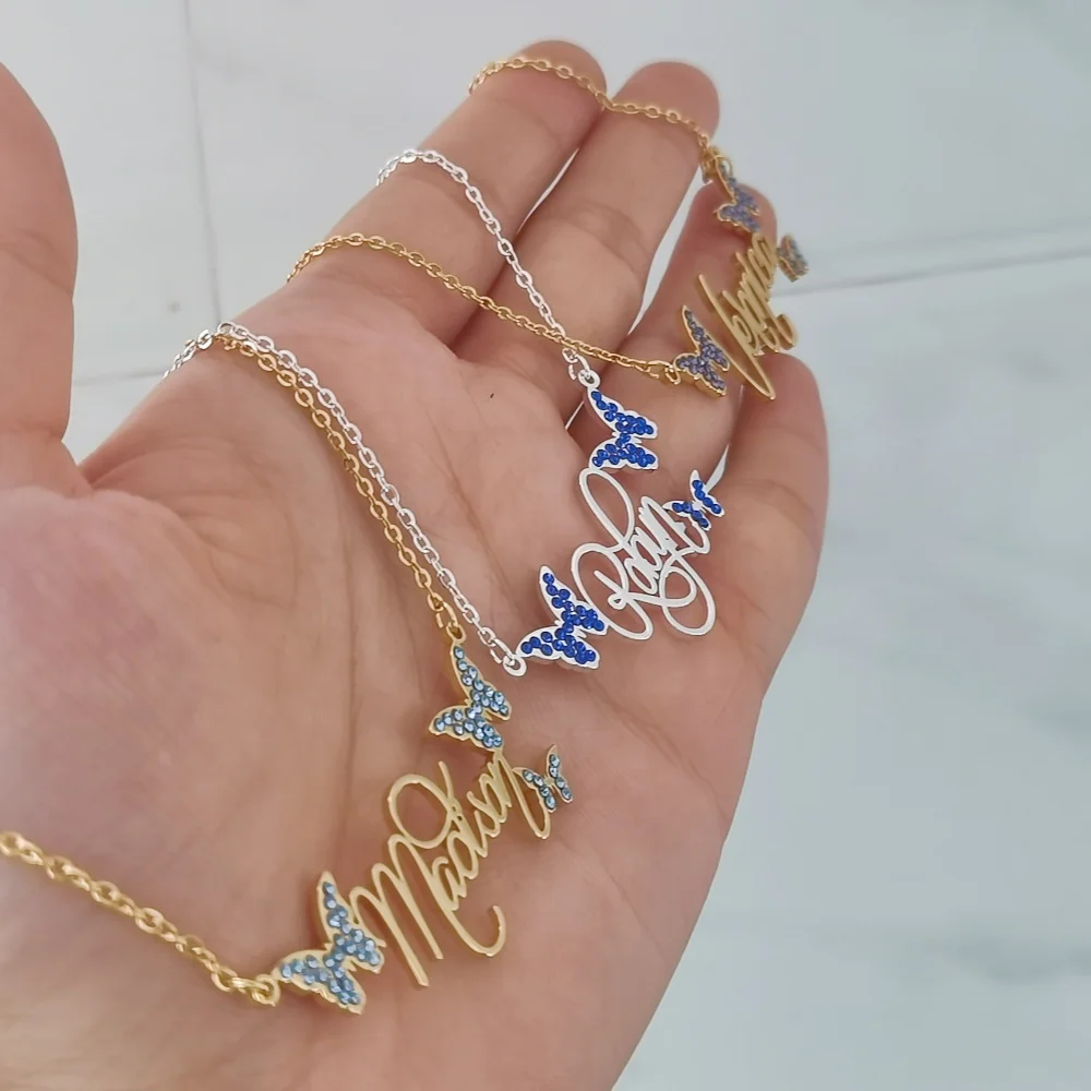 LeeChee Butterfly Birthday Rhinestone Custom Name Pendant Necklace Stainless Steel Personalized Birth Gift For Women
LeeChee Butterfly Birthday Rhinestone Custom Name Pendant Necklace Stainless Steel Personalized Birth Gift For Women