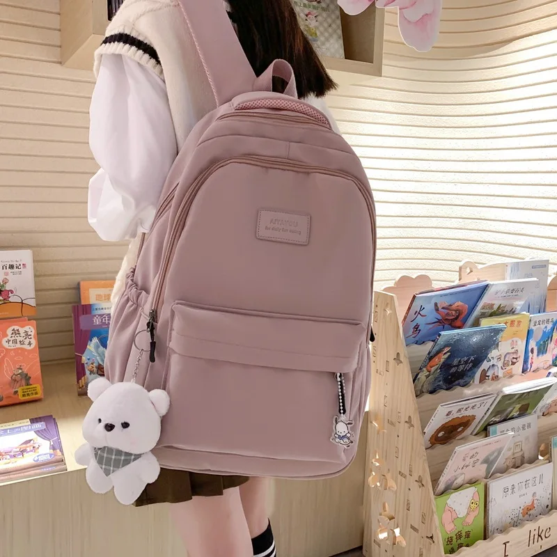 Women'S Backpack Solid Color Female Multi-Pocket Casual Woman Travel Bag High Quality Schoolbag For Teenage Girl Book Knapsack
Women'S Backpack Solid Color Female Multi-Pocket Casual Woman Travel Bag High Quality Schoolbag For Teenage Girl Book Knapsack