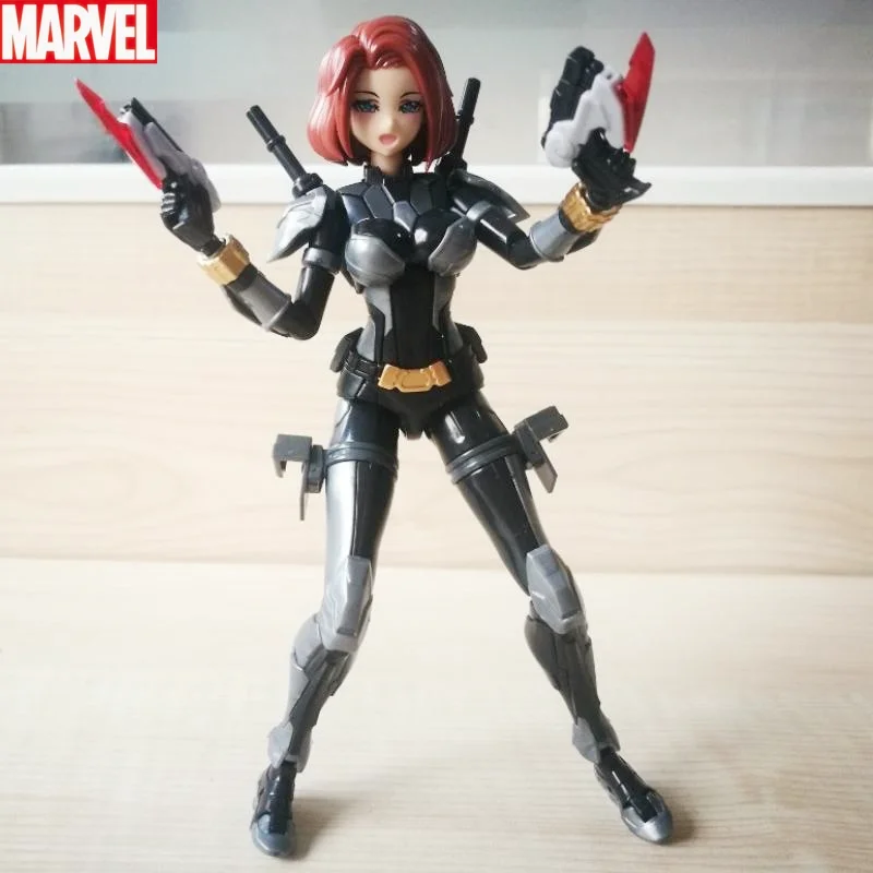 

E-model Original Marvel Comics The Avengers Anime Black Widow Mobile Suit Girl Action Figure Toys Model Birthday Gifts