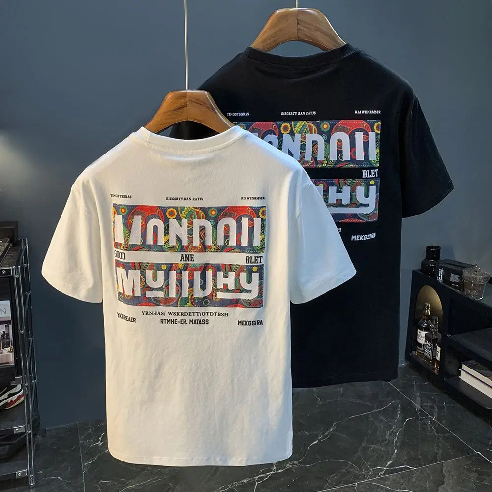 Summer Men Short Sleeved Loose Versatile Printing T-shirt Korean Round Neck Thin Style Casual Letter Pullovers Comfortable Tops
Summer Men Short Sleeved Loose Versatile Printing T-shirt Korean Round Neck Thin Style Casual Letter Pullovers Comfortable Tops