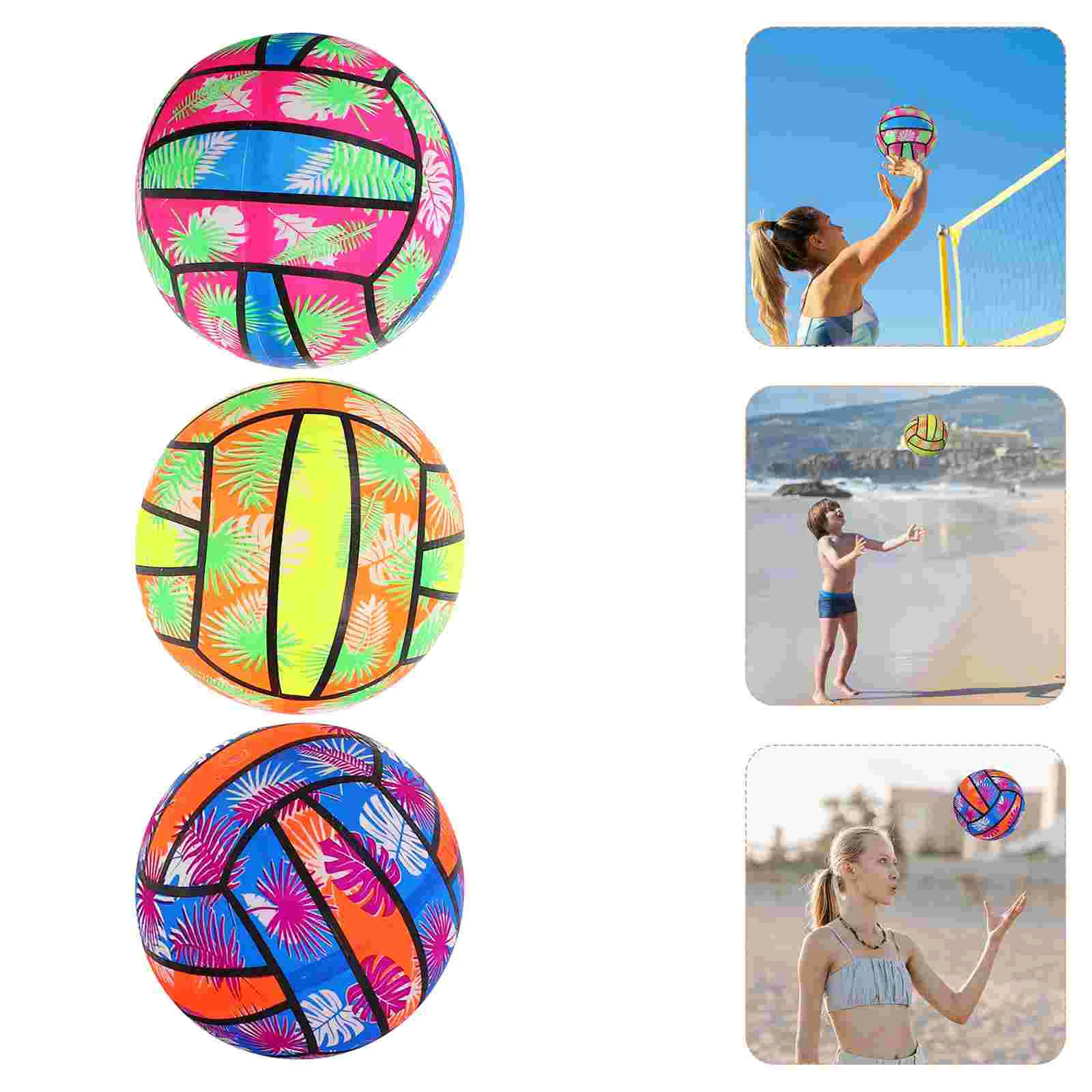 3Pcs Rainbow Sports Balls Colorful Volleyball Pool Volleyball Colorful Beach Balls Pool Accessory for Beach Summer Party
3Pcs Rainbow Sports Balls Colorful Volleyball Pool Volleyball Colorful Beach Balls Pool Accessory for Beach Summer Party