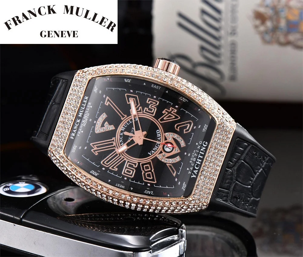 FRANCK MULLER Watches Mens Luxury Tonneau Diamond Leather Quartz Men Watch Man Business Clock Male Sport Waterproof Chronograph
FRANCK MULLER Watches Mens Luxury Tonneau Diamond Leather Quartz Men Watch Man Business Clock Male Sport Waterproof Chronograph