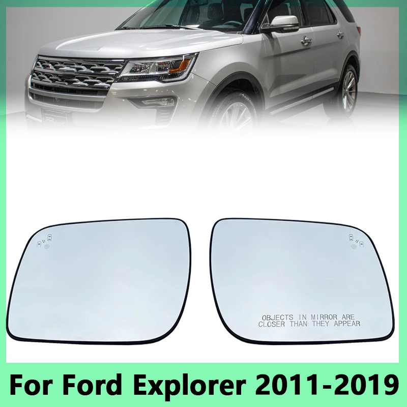 

For Ford Explorer 2011-2019 With Blind Spot Heating Reversing Mirror Reflector Rearview Mirror Lens Glass