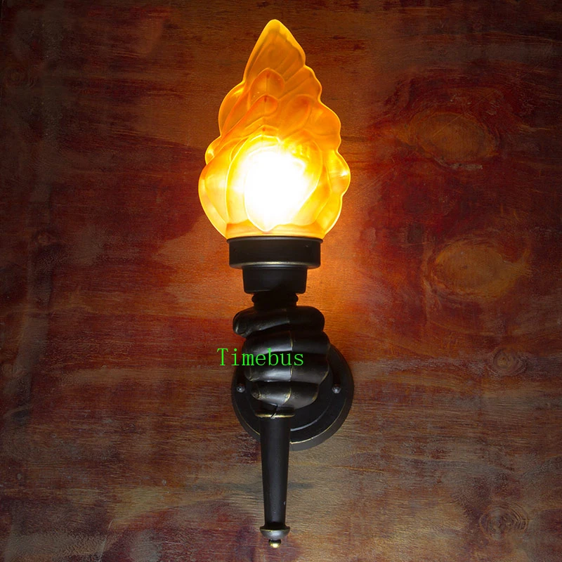 Novelty Torch shape antique iron Wall Lamp Cafe LED glass Wall Light Stair Corridor Bedroom Bathroom Bar home lighting fixture
Novelty Torch shape antique iron Wall Lamp Cafe LED glass Wall Light Stair Corridor Bedroom Bathroom Bar home lighting fixture