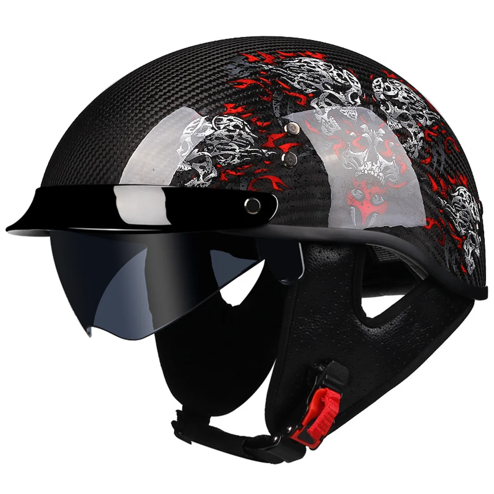 DOT Approved Retro Vintage Carbon Fiber Half Face Motorcycle Helmet Open Face Casco De Moto Motorbike Capacete Moto Jet Men
DOT Approved Retro Vintage Carbon Fiber Half Face Motorcycle Helmet Open Face Casco De Moto Motorbike Capacete Moto Jet Men