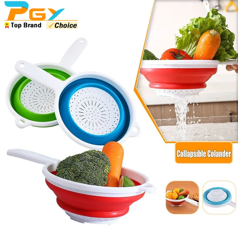 Collapsible Colander Long Handle Silicone Kitchen Foldable Strainer Drainer Basket for Pasta Vegetable Fruit Washing Basket
Collapsible Colander Long Handle Silicone Kitchen Foldable Strainer Drainer Basket for Pasta Vegetable Fruit Washing Basket