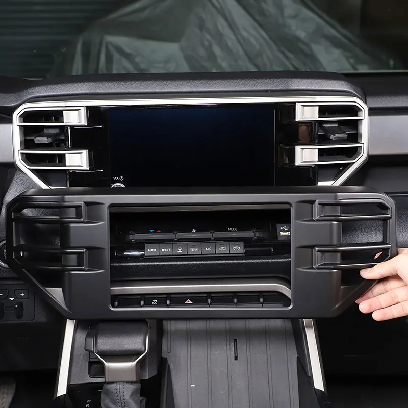 Матовый черный корпус для Toyota Tundra 22-23 из АБС-пластика, автомобильное центральное управление, выходное отверстие воздуха, навигационная рамка, крышка, отделка, стикер, автомобильные аксессуары
Матовый черный корпус для Toyota Tundra 22-23 из АБС-пластика, автомобильное центральное управление, выходное отверстие воздуха, навигационная рамка, крышка, отделка, стикер, автомобильные аксессуары
