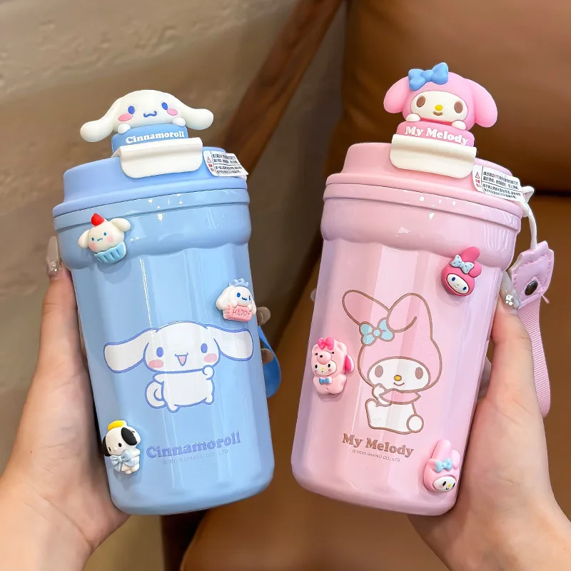 

480ML Sanrios Cinnamoroll Mymelody Kuromi kawaii Anime 316 Stainless Steel Thermo Bottle Cup Coffee Mug Water Cup Water Bottle