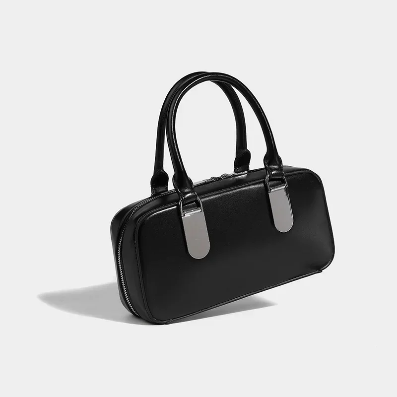 

Women's Boston Niche Design Handbag Retro Bowling Pillow 2024 High Fashion Versatile Shoulder Messenger Bag