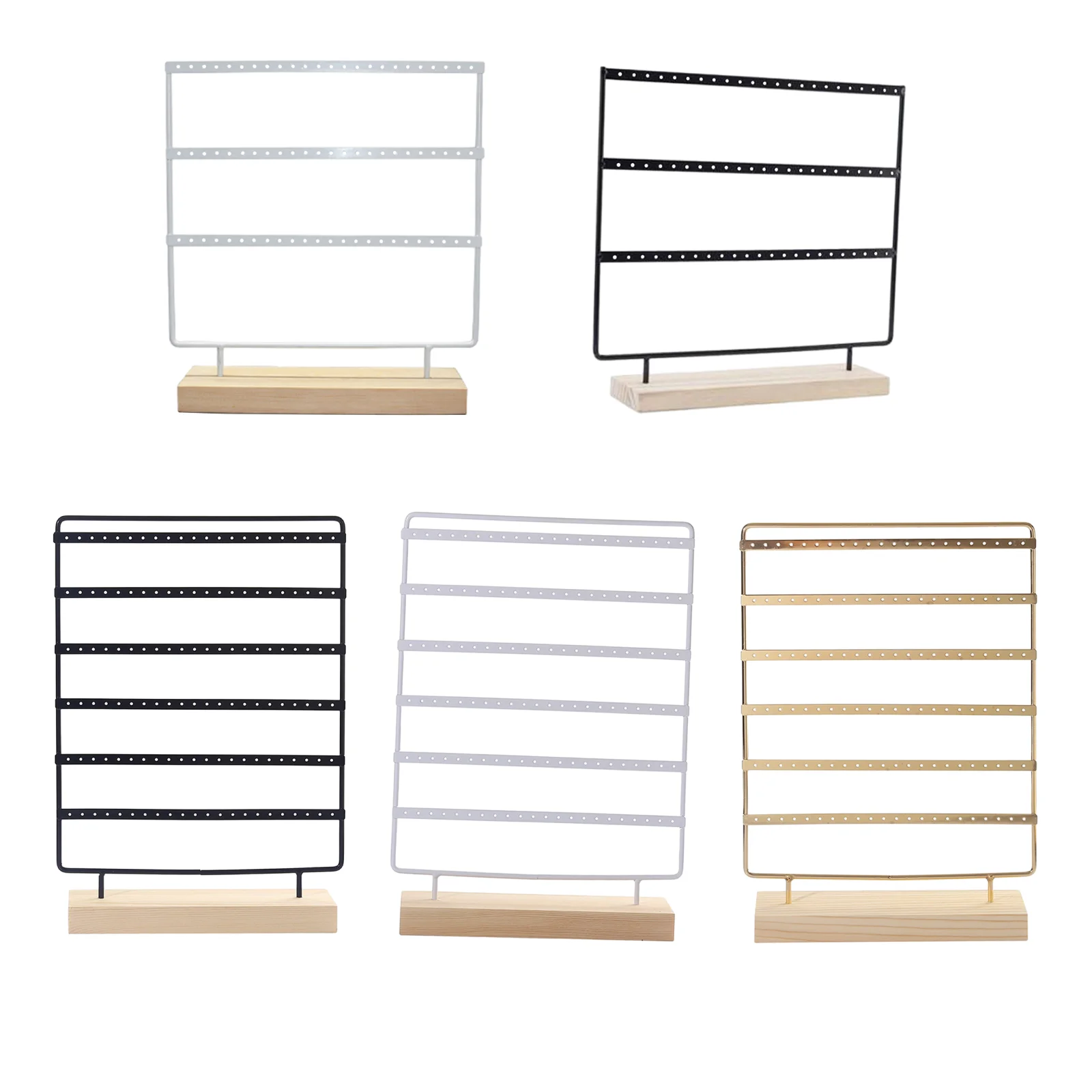 3-Tiers 69 Holes Jewelry Organizer Stand Earring Holder Display Hanging Jewelry Holder for Ear Studs Pendant Metal Storage Rack
3-Tiers 69 Holes Jewelry Organizer Stand Earring Holder Display Hanging Jewelry Holder for Ear Studs Pendant Metal Storage Rack