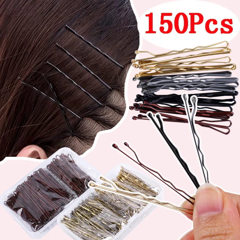 

1Box Hairpin One Word Clip Simple Solid Color Hair Clip Broken Hair Small Clips Fixed Barrettes Headdress Women Hair Accessories