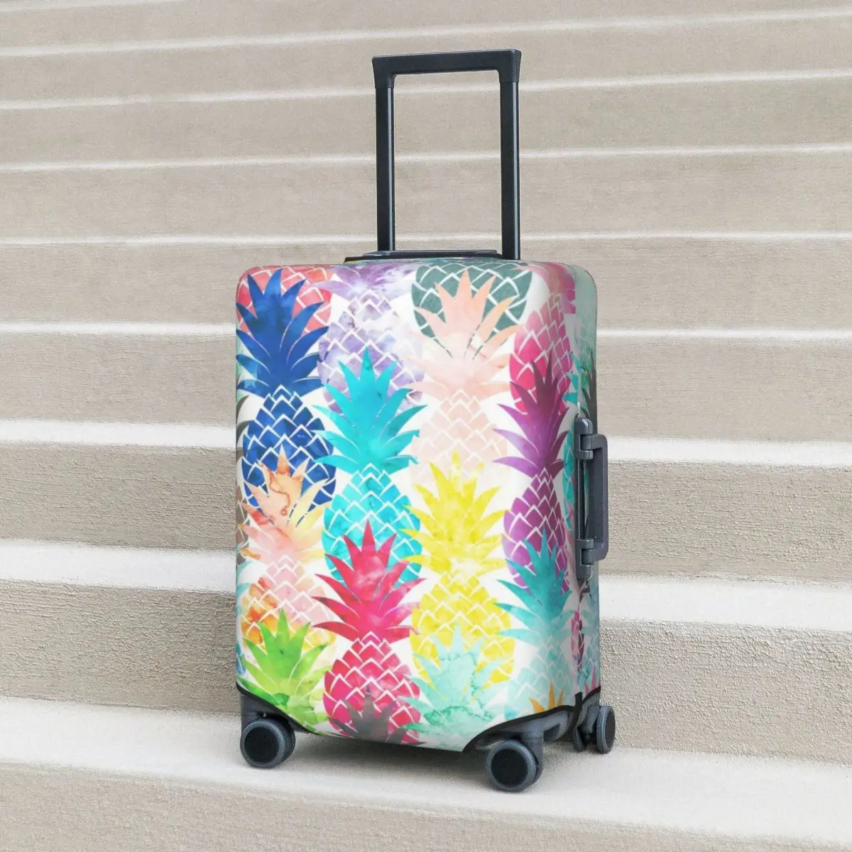 

Hawaiian Pineapple Tropical Suitcase Cover Fruit Useful Business Protection Luggage Accesories Vacation