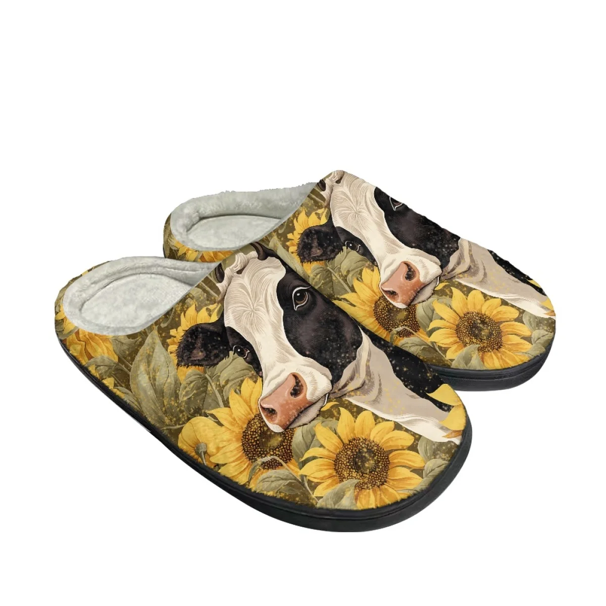 New Cute Cow Sunflower Pattern Ladies Autumn Winter Round Toe Home Cotton Slipper Brand Design Comfortable Keep Warm Plush Shoes
New Cute Cow Sunflower Pattern Ladies Autumn Winter Round Toe Home Cotton Slipper Brand Design Comfortable Keep Warm Plush Shoes