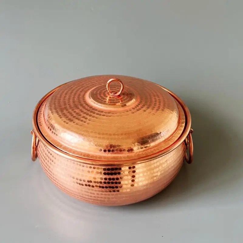 Pure Copper Soup Hot Pot Handmade Double Casserole Handle With Lid Thick Mutton Large Capacity
Pure Copper Soup Hot Pot Handmade Double Casserole Handle With Lid Thick Mutton Large Capacity